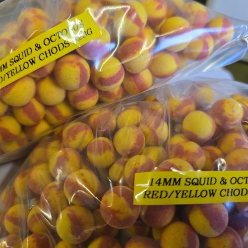 SQUID & OCTOPUS RED/YELLOW CHODS (2 X SIZES) JUST MADE*