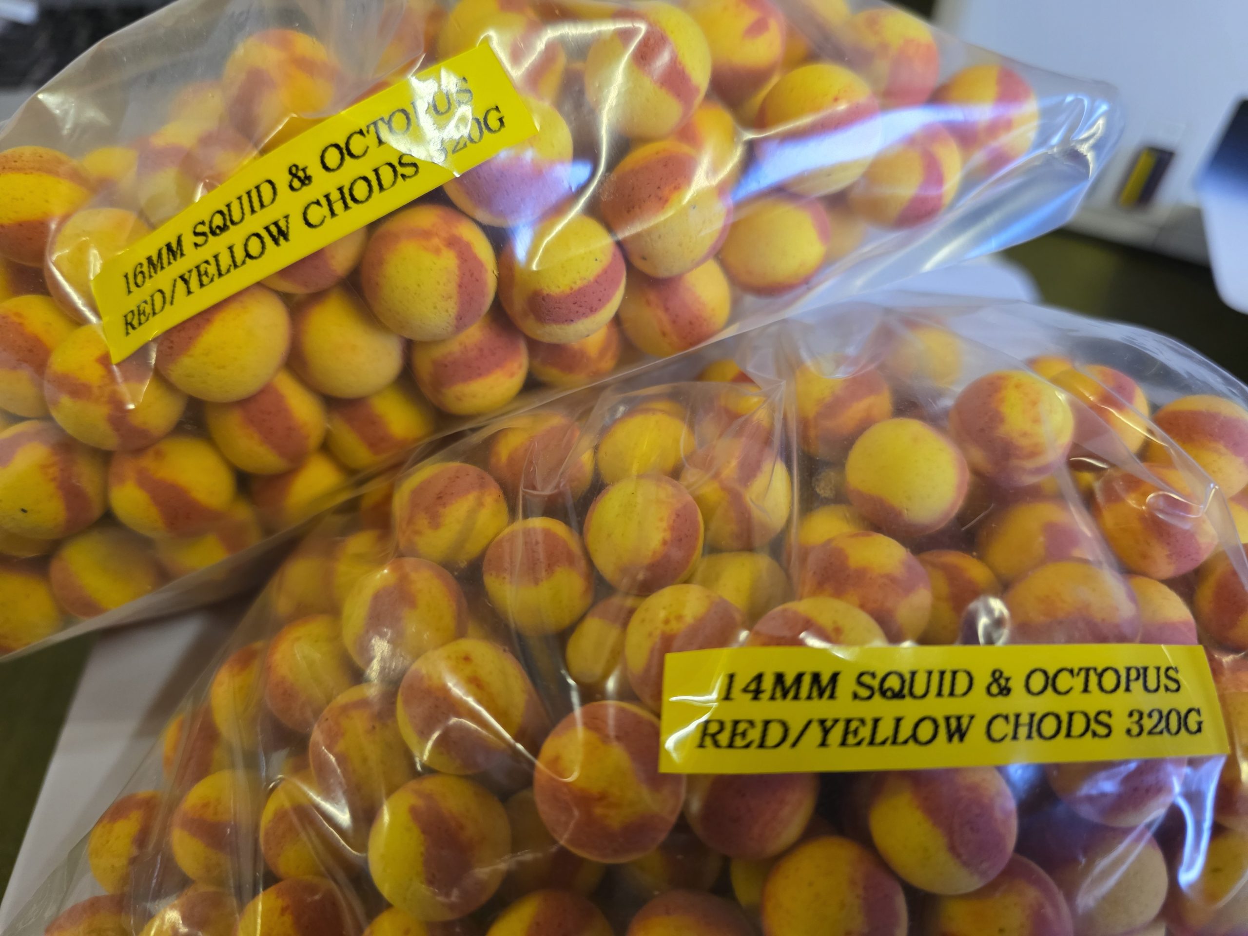 SQUID & OCTOPUS RED/YELLOW CHODS (2 X SIZES) JUST MADE*